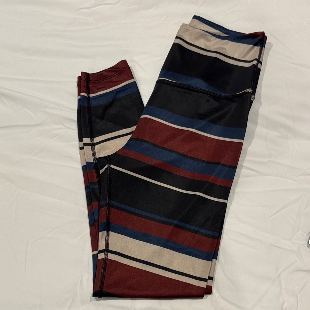 Beyond Yoga Multicolor Striped Leggings
